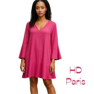 Anthropologie HD in Paris Pink Dress Size 14